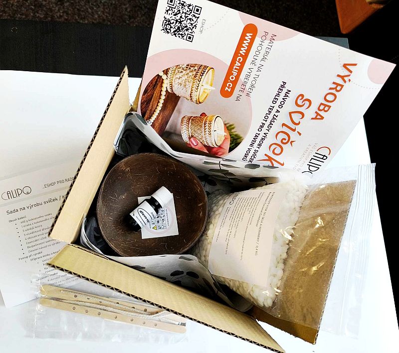 DIY sada na výrobu svíček Calipo Kokosová